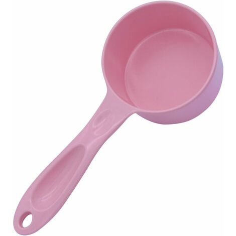 Nourriture pour chien Verre doseur Cuillère en plastique pour chien chat et oiseau Taille M (Rose)
