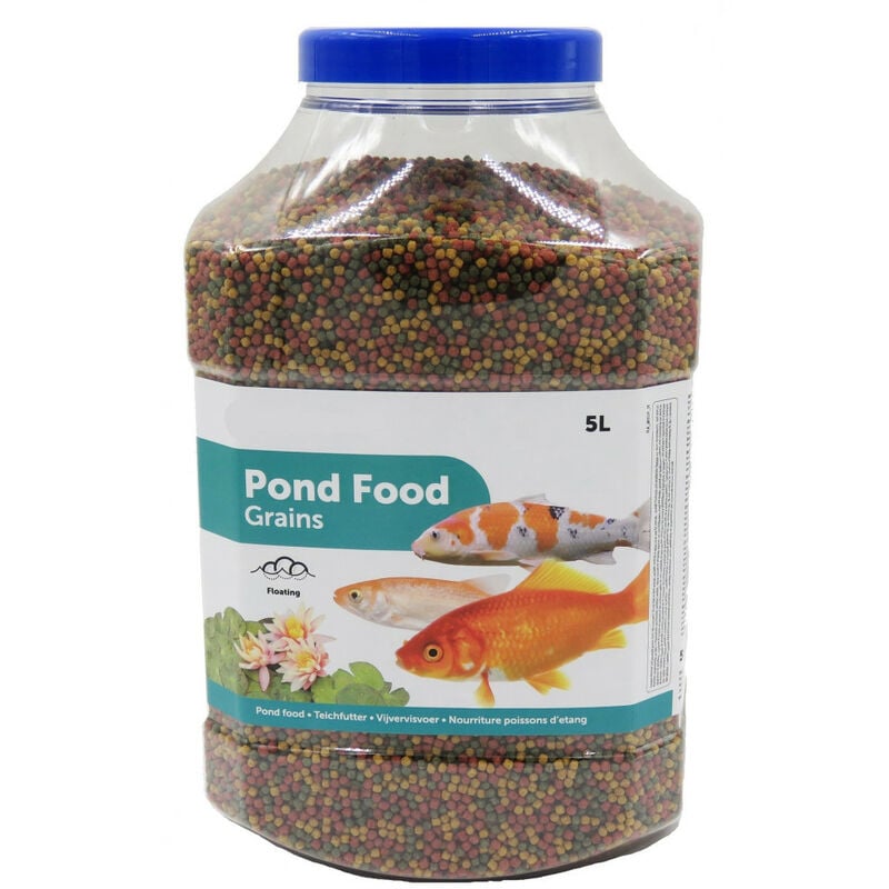 Nourriture pour poisson d'étang, bassin aquatique granulats - 5 Litres Animallparadise Multicolor