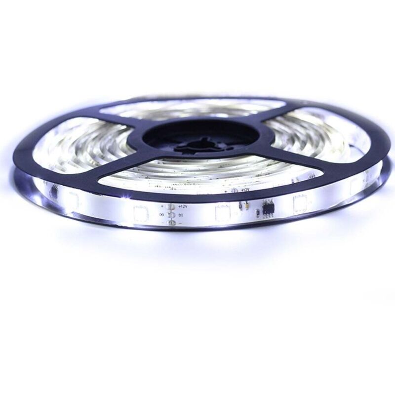 Kit Ruban Professionnel 5050/SMD2811 - 30 leds/m - 5 mètres blanc froid Transformateur: Alimentation Inclus