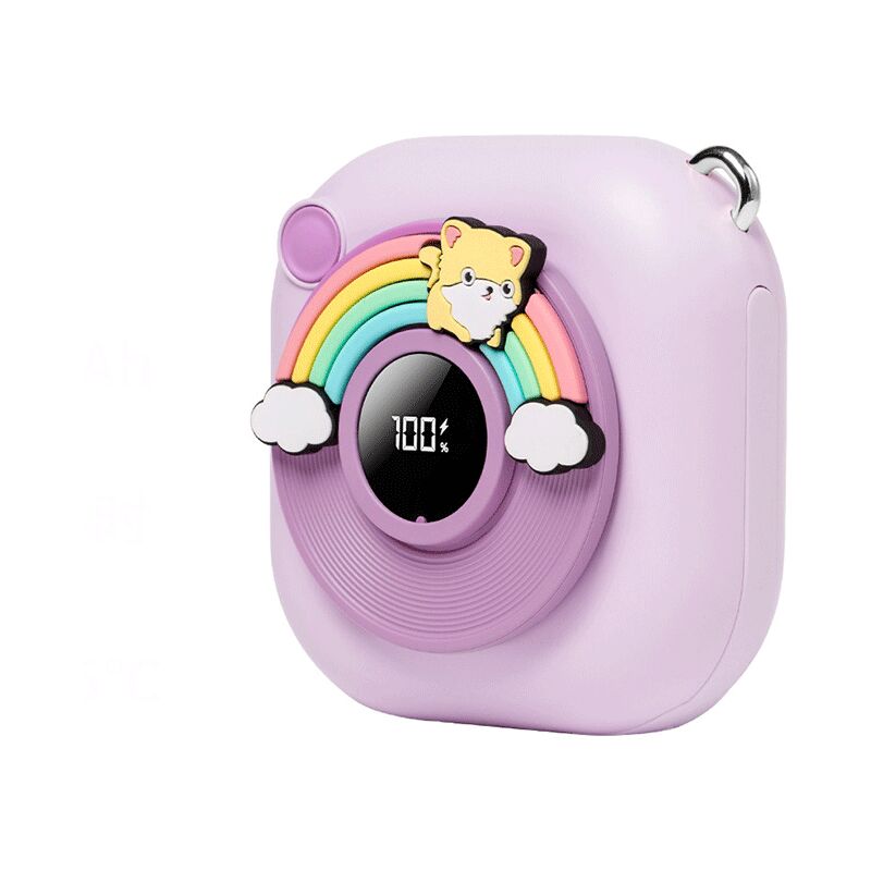 Sjqka - Nouveau chauffe-mains batterie externe deux en un dessin animé portable batterie externe avec cordon pour chauffage d'hiver