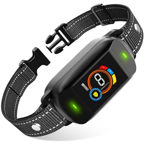 Nouveau collier anti-aboiements avec écran couleur, dresseur de chiens intelligent, collier de dressage électrique rechargeable et étanche, en promotion