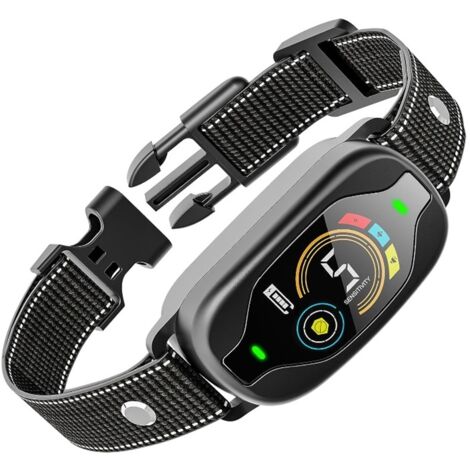 Nouveau collier anti-aboiements avec écran couleur, rechargeable et étanche, à impulsion électrique, automatique et intelligent.