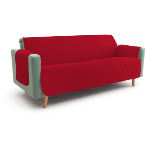 NOUVEAU Couverture de canapé BX SALVADIVANO SYMPHONIE MATELASSÉ-ROUGE BORDEAUX 1 PLACE, siège cm. 60