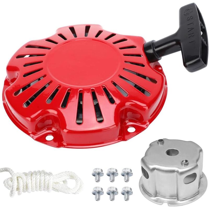 S-giant - Nouveau démarreur à Rappel pour Honda GX100 Moteurs 28400-Z0D-V02ZA, 28400-Z0D-V03ZA, avec boulons et Corde de Rechange et coupelle de