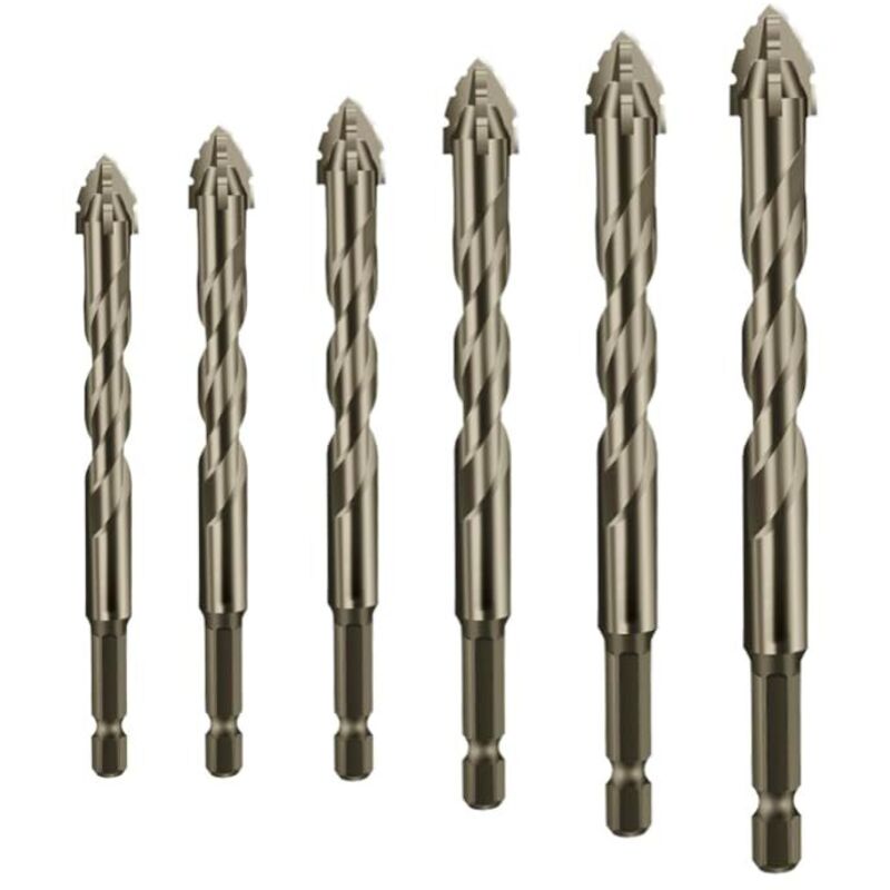 Nouveau foret excentrique à quatre cannelures en dents de scie, foret de conception à revêtement en titane,jeu de forets de plusieurs tailles pour le