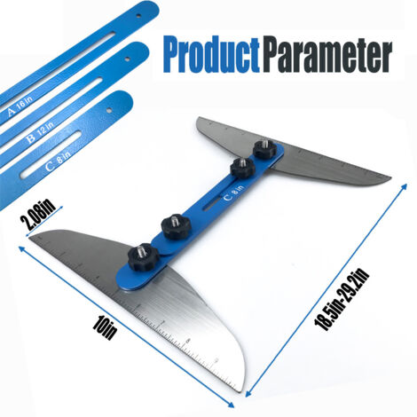 Nouveau Jaugeur d’Escalier Multifonction Pliable – Outil de Mesure pour Pose de Marches