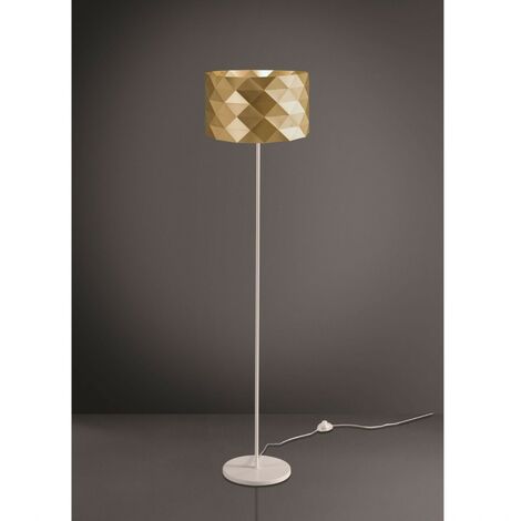 Nouveau Lampadaire à Base et Tige en Métal Doré Cm. 40 x 153h