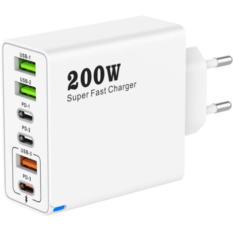 Nouveau lot chargeur pour téléphone, adaptateur multifonction de bureau, chargeur multi-port prise européenne
