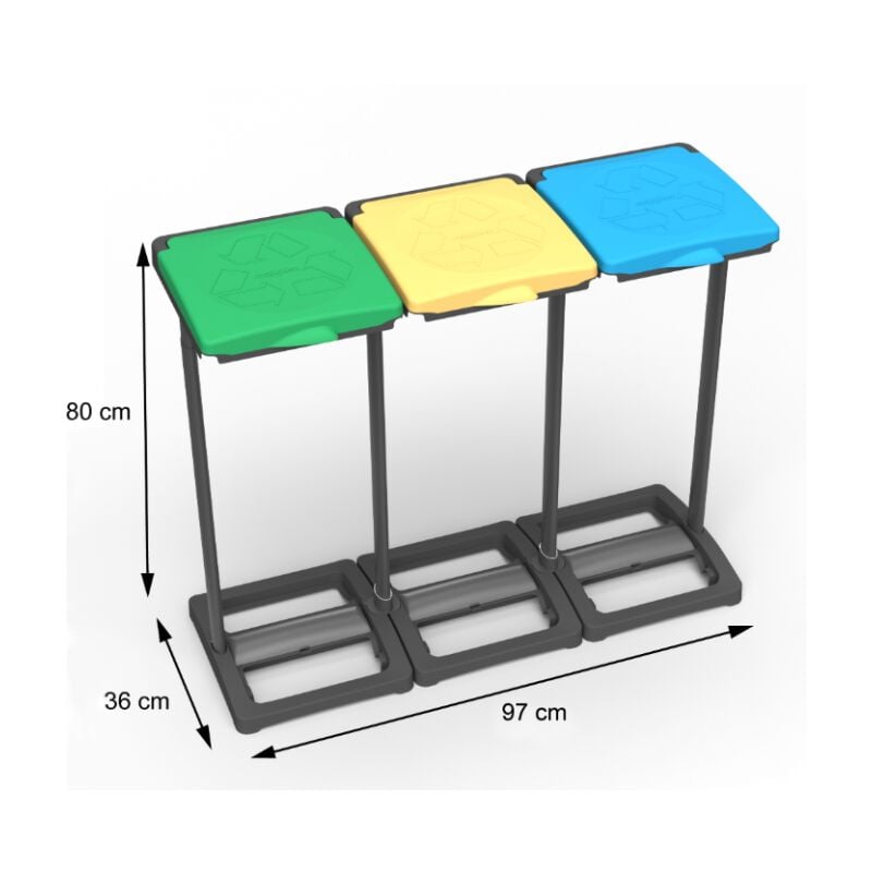 Porte-sac Tris pour tri sélectif Mongardi