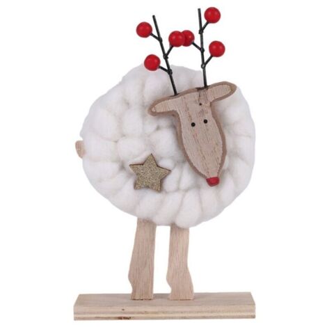 Nouveau Nordique de NoëL en Bois Feutre Laine DéCoration PèRe Ornement Arbre Bureau C