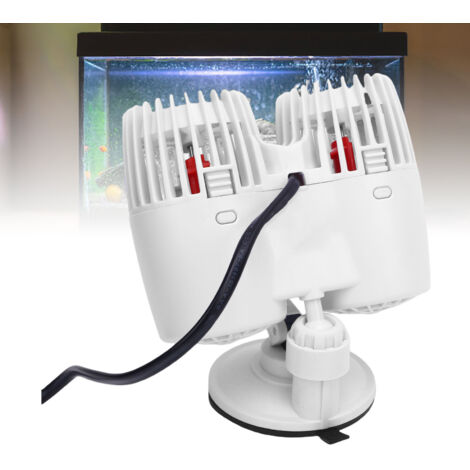 Nouveau Pompe à Ondes Double Tête pour Aquarium Faible Bruit Circulateur d'Eau 220V