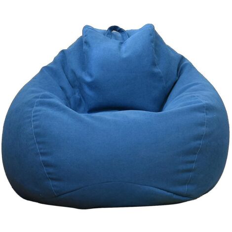 Nouveau pouf extra large, housse de canapé, fauteuil relax d'intérieur pour adultes et enfants - Prix promotionnel - 100 x 120 cm - Bleu