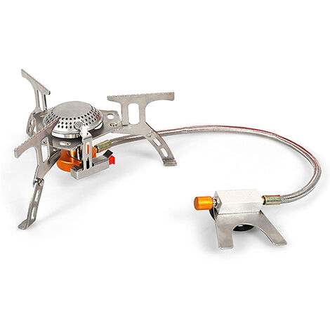 Rechaud de camping portable ultraleger 3500W avec pare-brise pour la randonnee en plein air, modele : HK360 et pare-brise