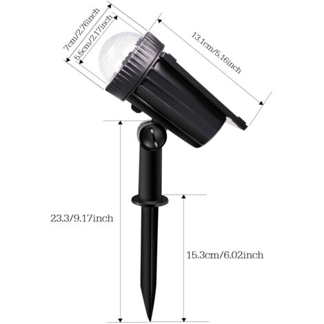 Nouveau Projecteur Solaire Extérieur, Projection Couleur RGB, 2-en-1 Mur/Sol, Étanche, Éclairage Jardin Extérieur