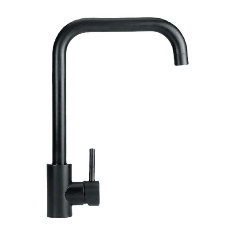 Ensoleille - Nouveau robinet noir 304 évier de cuisine en acier inoxydable évier rotatif mitigeur de robinet à 7 caractères, Ensoleillé