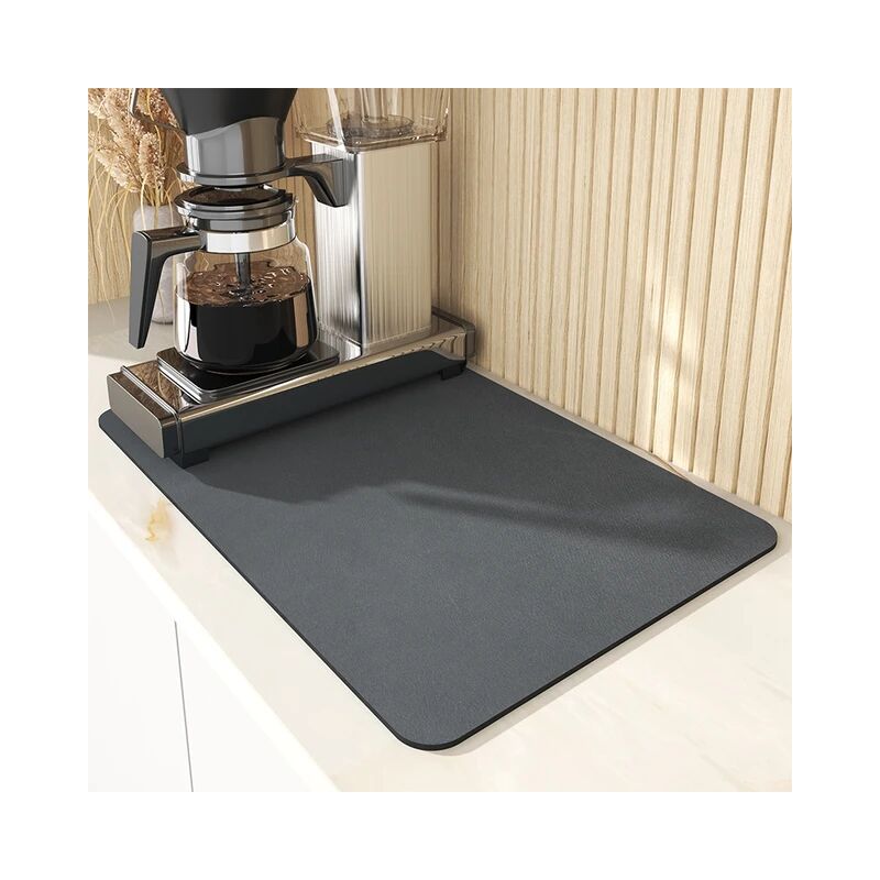 Fortuneville - Coussin absorbant l'eau de cuisine diatomite séchage vaisselle tapis de vidange pour évier de cuisine protecteur de comptoir napperon