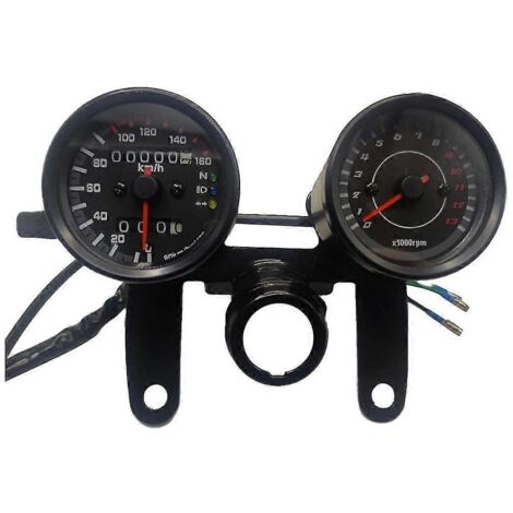 Nouveau tableau de bord rétro pour moto Prince, compteur kilométrique et tachymètre inclus.