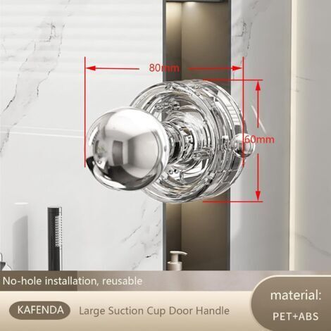 Nouveau type de poignée à ventouse puissante, adaptée aux portes et fenêtres en verre, aux armoires et aux meubles d'appoint, sans perçage nécessaire pour l'installation, et détachable.