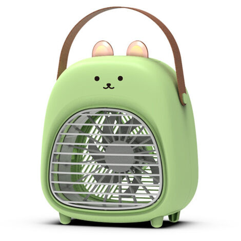 Nouveau ventilateur de refroidissement à eau Turbo, silencieux et mignon – Mini ventilateur électrique de bureau USB (vert)