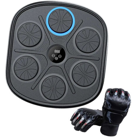 Nouveauté 2025 : machine de boxe musicale intelligente avec gants de boxe, système d'entraînement mural Bluetooth intelligent avec LED, entraînement d'agilité avec son électronique, boxe numérique pou