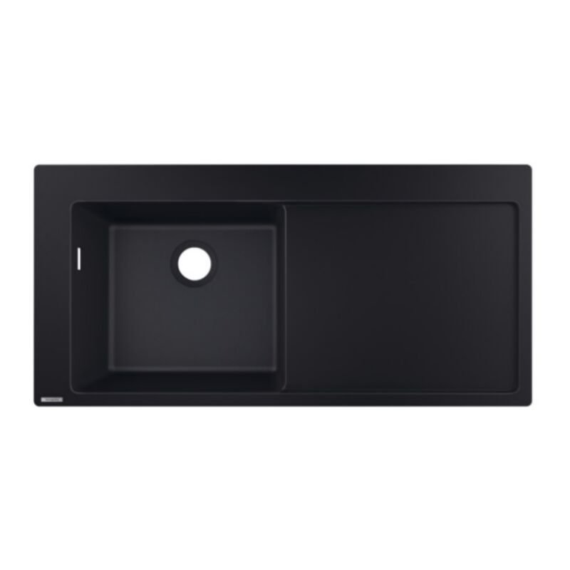 Hansgrohe - Evier à encastrer 1 bac S51 450 égouttoir à droite sans vidage noir graphite