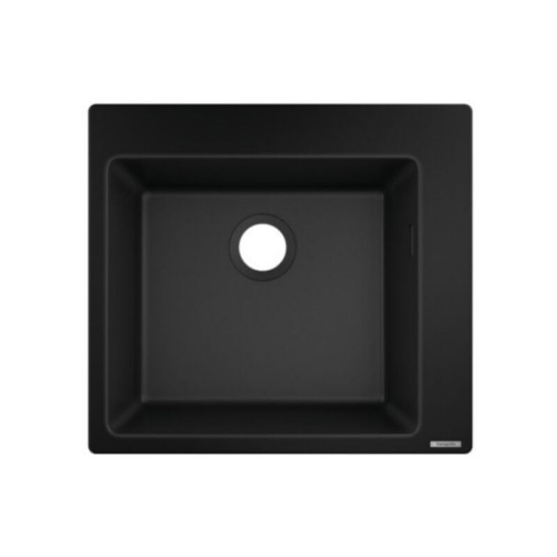 Hansgrohe - Evier à encastrer 1 bac S51 450 sans vidage noir graphite