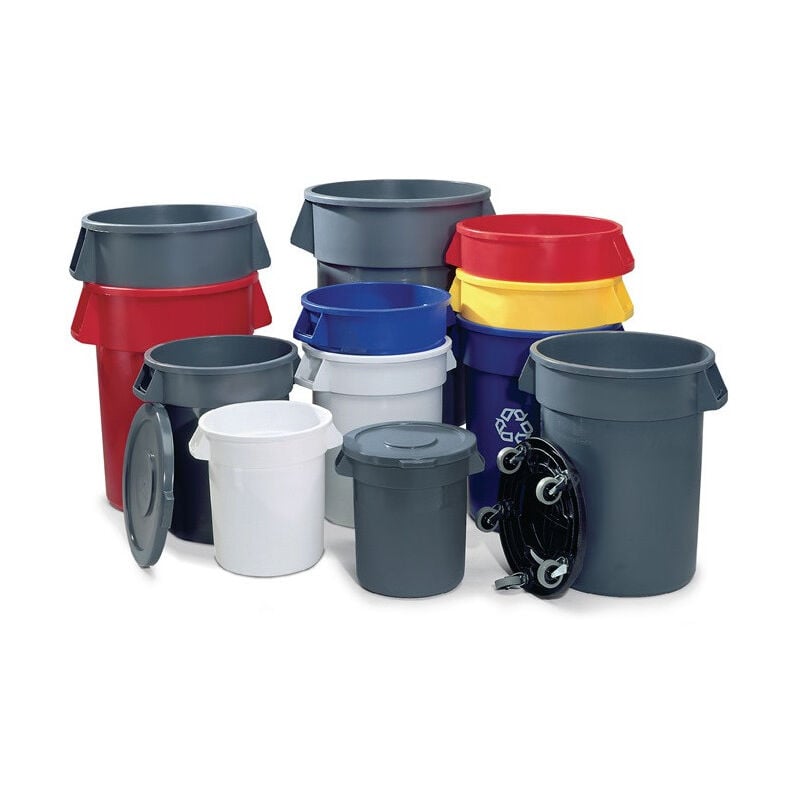 Rubbermaid - Couvercles empilables plastique gris d. 495 mm adapté à fût polyvalent 76 l rubb