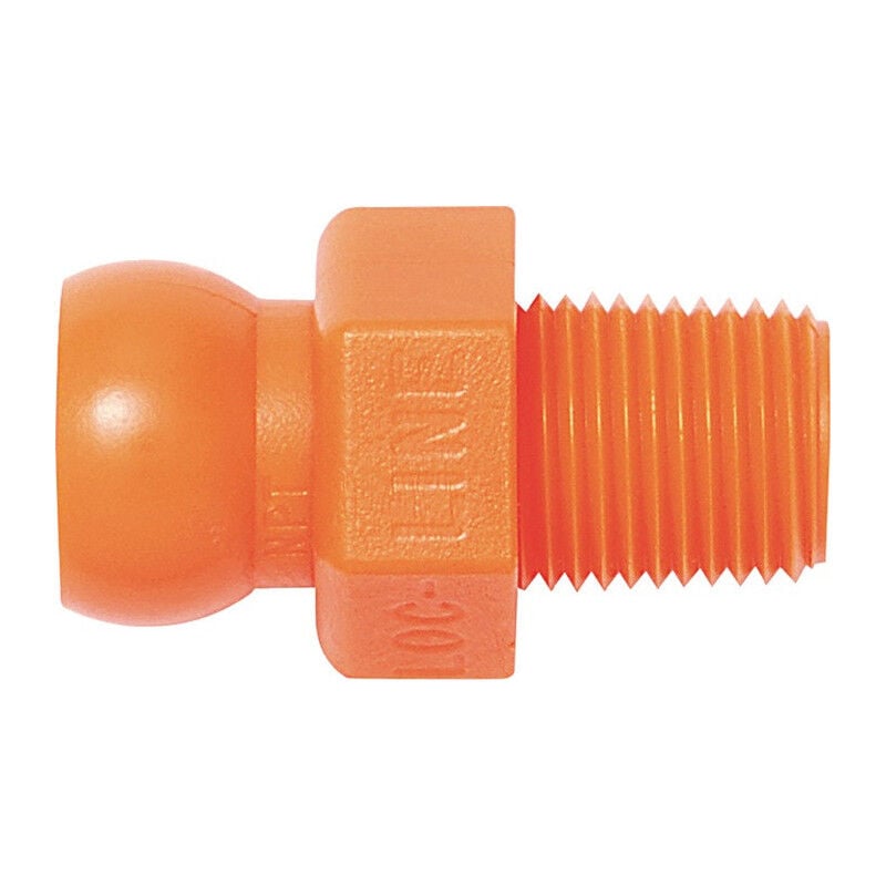 Raccord fileté taille 1/4 po. npt r 1/8 sachet de 4 pièces Loc-line