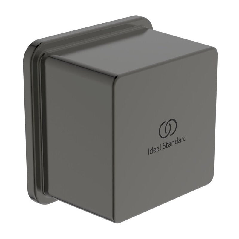 Ideal - Coude de raccordement mural rain angulaire g 1/2Z gris magnétique standard