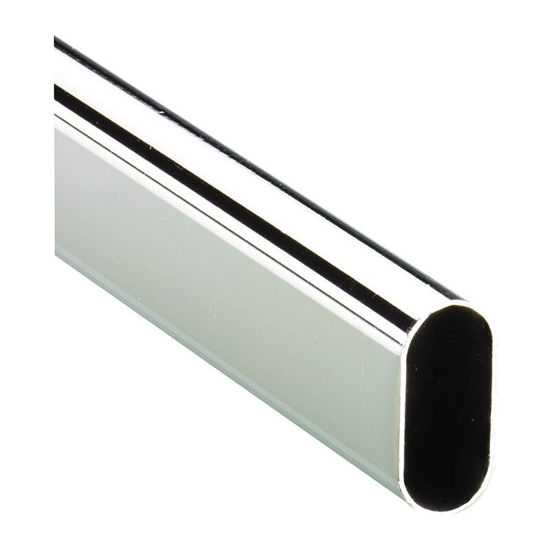 FP - Tube de meuble ovale, acier chromé, 2000 mm hettich