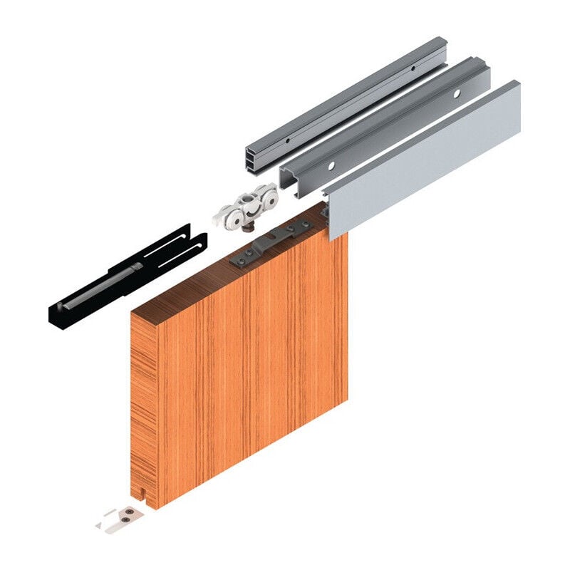 Système coulissant 73 SmartComfort 2500 mm EV1 portes en bois anodisé à partir de 20 mm sans rail