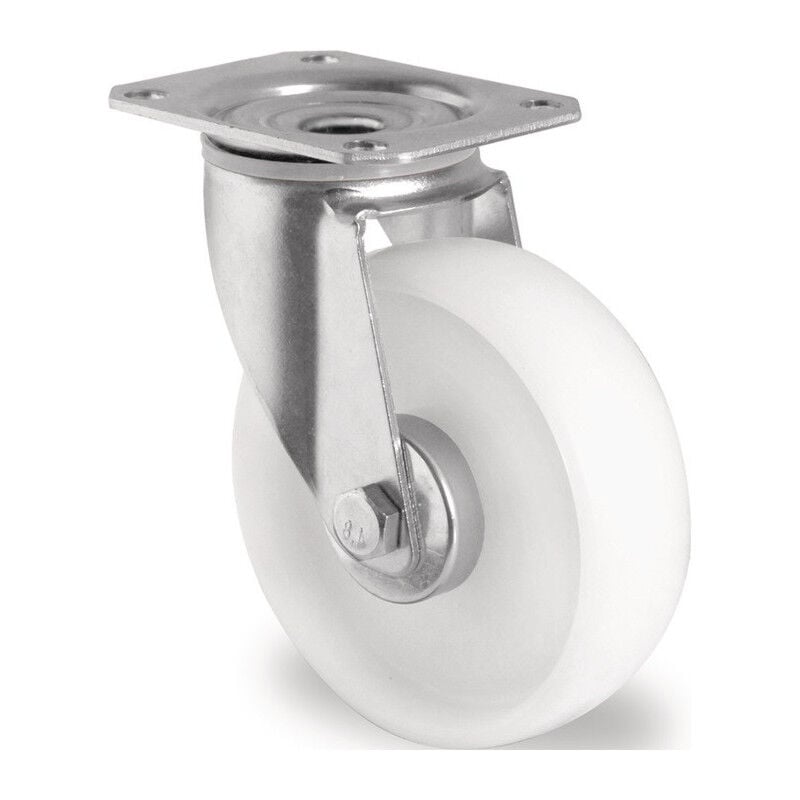 FP - Roulette pivotante ø 125 mm capacité de charge 250 kg plaque polyamide L105xl80 mm promat