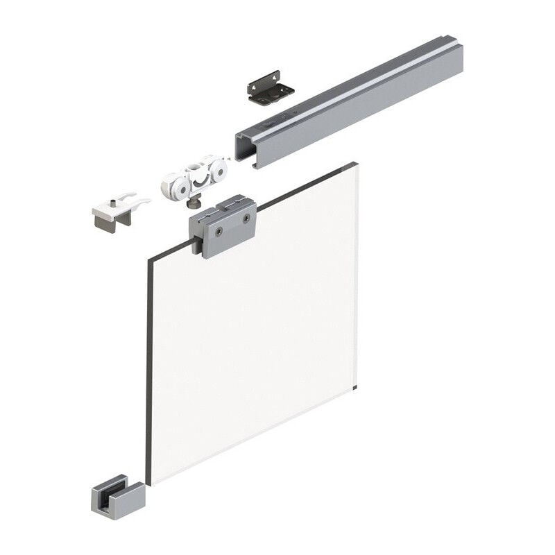 Système coulissant 73 50kg 2500mm EV1 anodisé.GLT 8mm complète.1110 -1300mm Wm.HELM