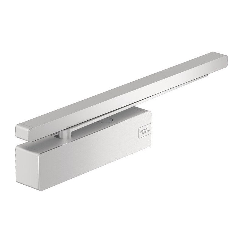 FP - Ensemble ferme-porte ts 92 b xea n/rf argenté P600 en 1-4 Installation normale côté charnières