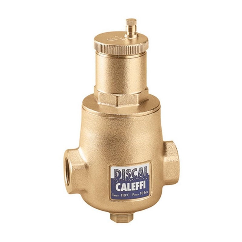 Caleffi - Séparateur d'air discal laiton avec buse de drainage 1 pouce int