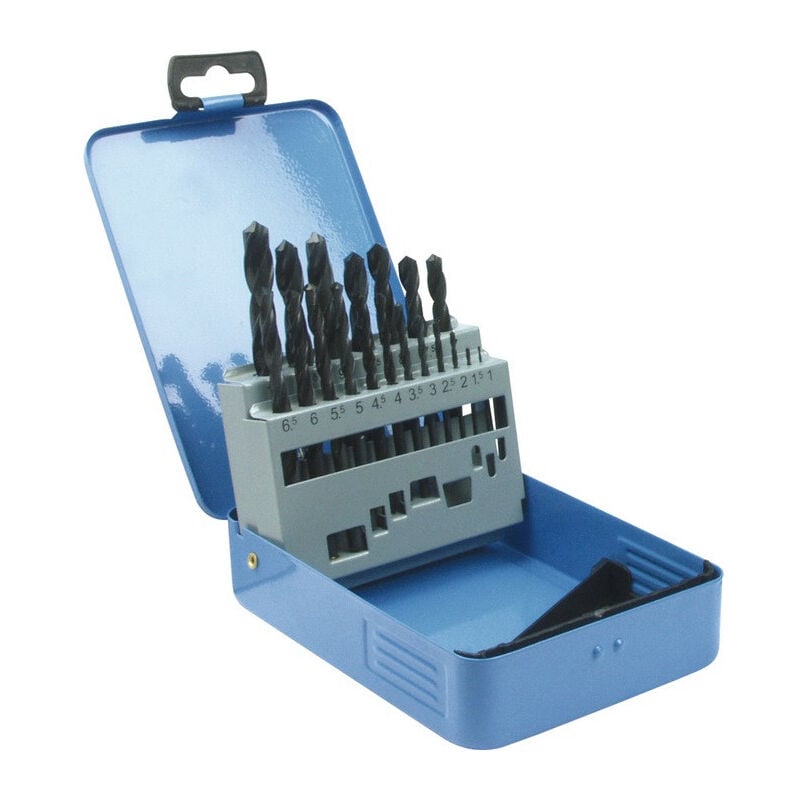 FP - Set Foret hélicoïdal DIN338 Typ n D.1-10x0.5mm hss-r 19 unités coffret métalette