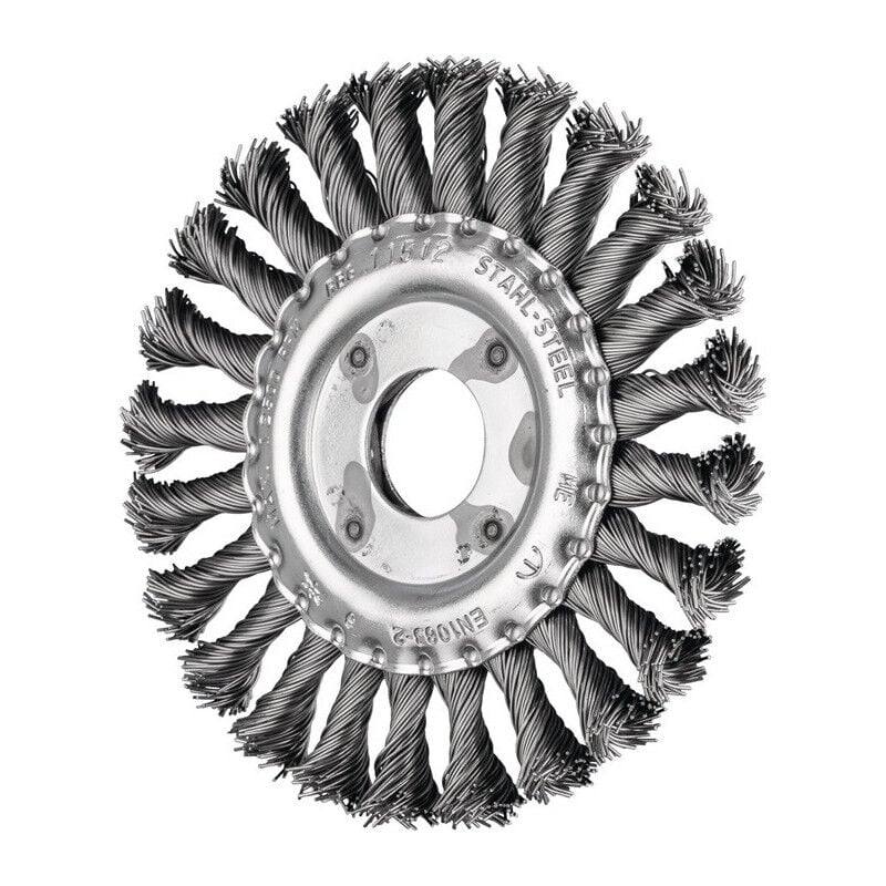 FP - Brosse plate rbg 11512/22.2 st 0.50 d. 115 mm épaisseur de fil 0.5 mm acier 12 m