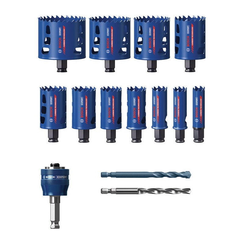 FP - Jeu de scies cloches Matériau résistant 20/22/25/32/35/40/44/51/60/68/76 mm profondeur de coupe 60 mm bosch