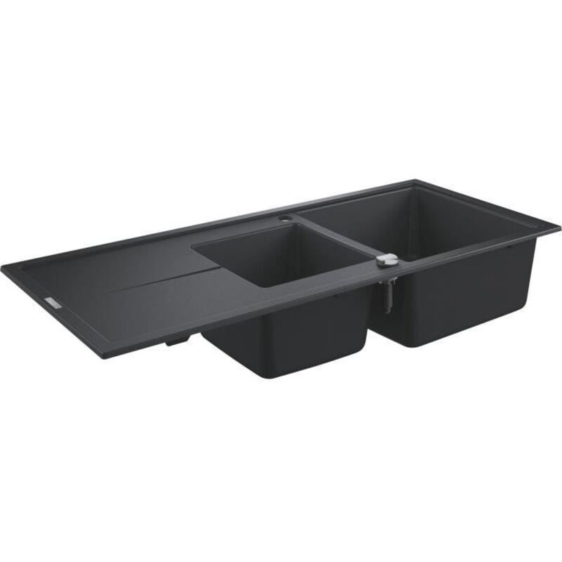 K400 - Evier composite avec égouttoir Noir granite 1160 x 500 mm 31643AP0 - Grohe