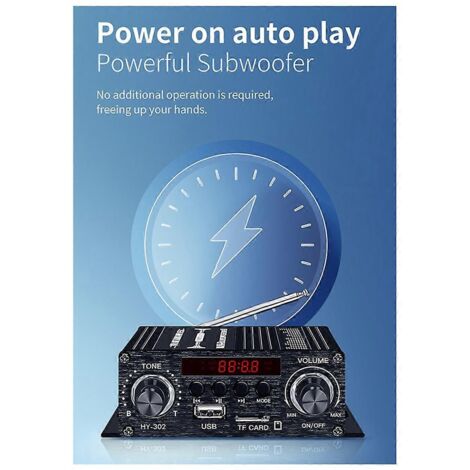 Nouvel amplificateur Bluetooth numérique 12V pour la maison et la voiture, 2 canaux