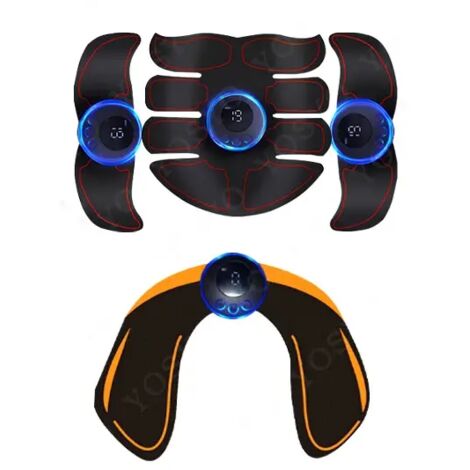 Nouvel appareil de stimulation musculaire EMS rechargeable, électrostimulateur TENS, massage thérapeutique pour soulager la douleur, masseur méridien numérique pour tout le corps01234-AquaForge
