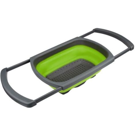 Nouvelle Cuisine Pliable Silicone Passoire fruits légumes Passoire vert