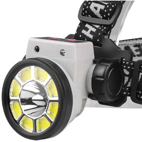 Nouvelle lampe frontale LED puissante à induction pour la pêche nocturne en extérieur, fixée sur la tête, COB, puissante lampe de travail magnétique
