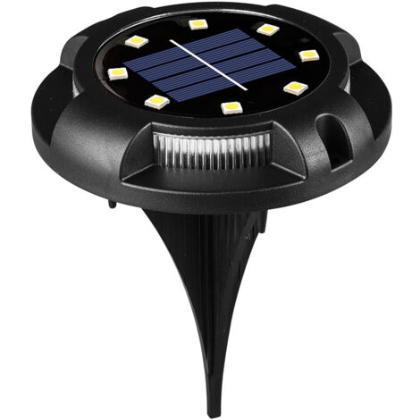 Nouvelle Lampe Solaire Encastrable 12LED, Lumière Latérale, Blanc Chaud/Froid et Couleur RGB, Étanche, Éclairage Jardin Extérieur