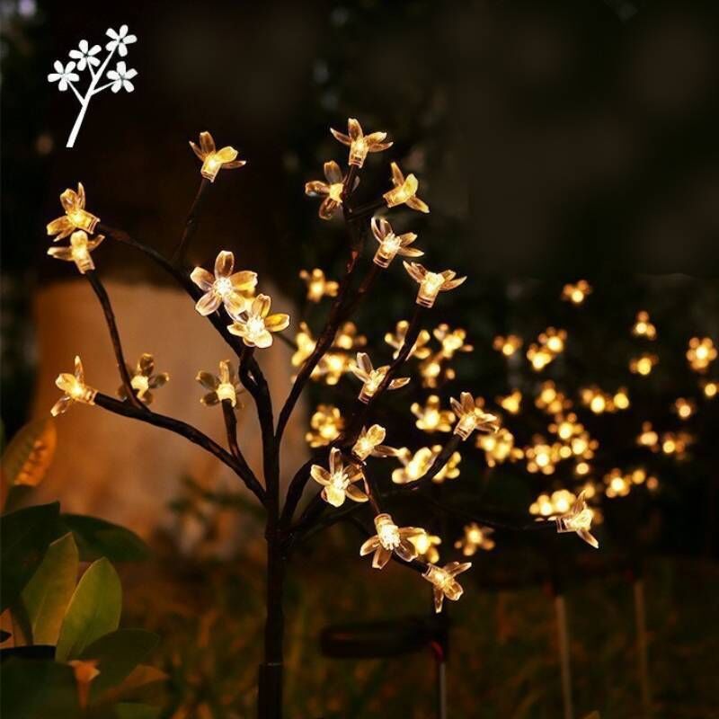 Nouvelle lampe solaire led Sakura Branch pour jardin et pelouse