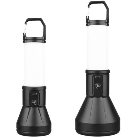 Nouvelle lampe torche de camping LED rechargeable USB, multifonctionnelle, à clip et à fixer sur un crochet.
