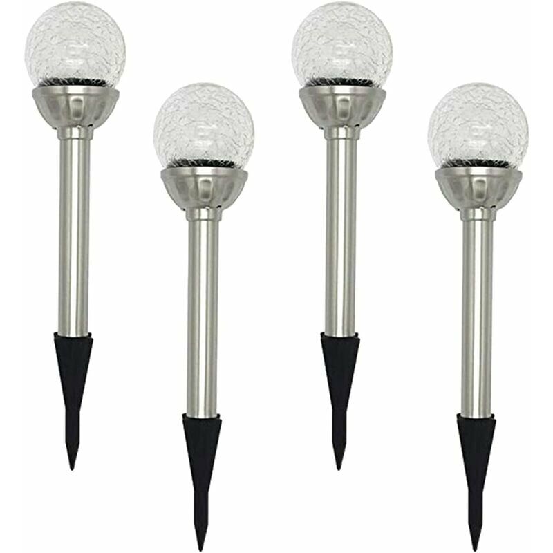 Nouvelle lumière solaire extérieure fissure au sol (lumière solaire de pelouse 4pcs)，Convient pour le jardin et la cour