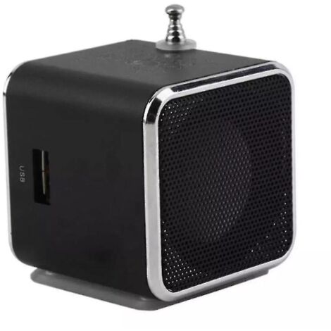 Nouvelle mini-enceinte radio Internet numérique en aluminium - Récepteur FM, lecteur de cartes SD et port USB stéréo