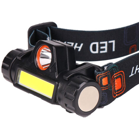 Nouvelle mini lampe frontale rechargeable XPE+COB avec aimant, lampe de travail légère pour l'extérieur, à fixer sur la tête.