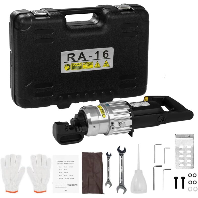 Nouvelle mise à niveau électrique hydraulique barre d'armature Cutter, 900W portable électrique barre d'armature Cutter coupe 5 / 8 '16mm n ° 5